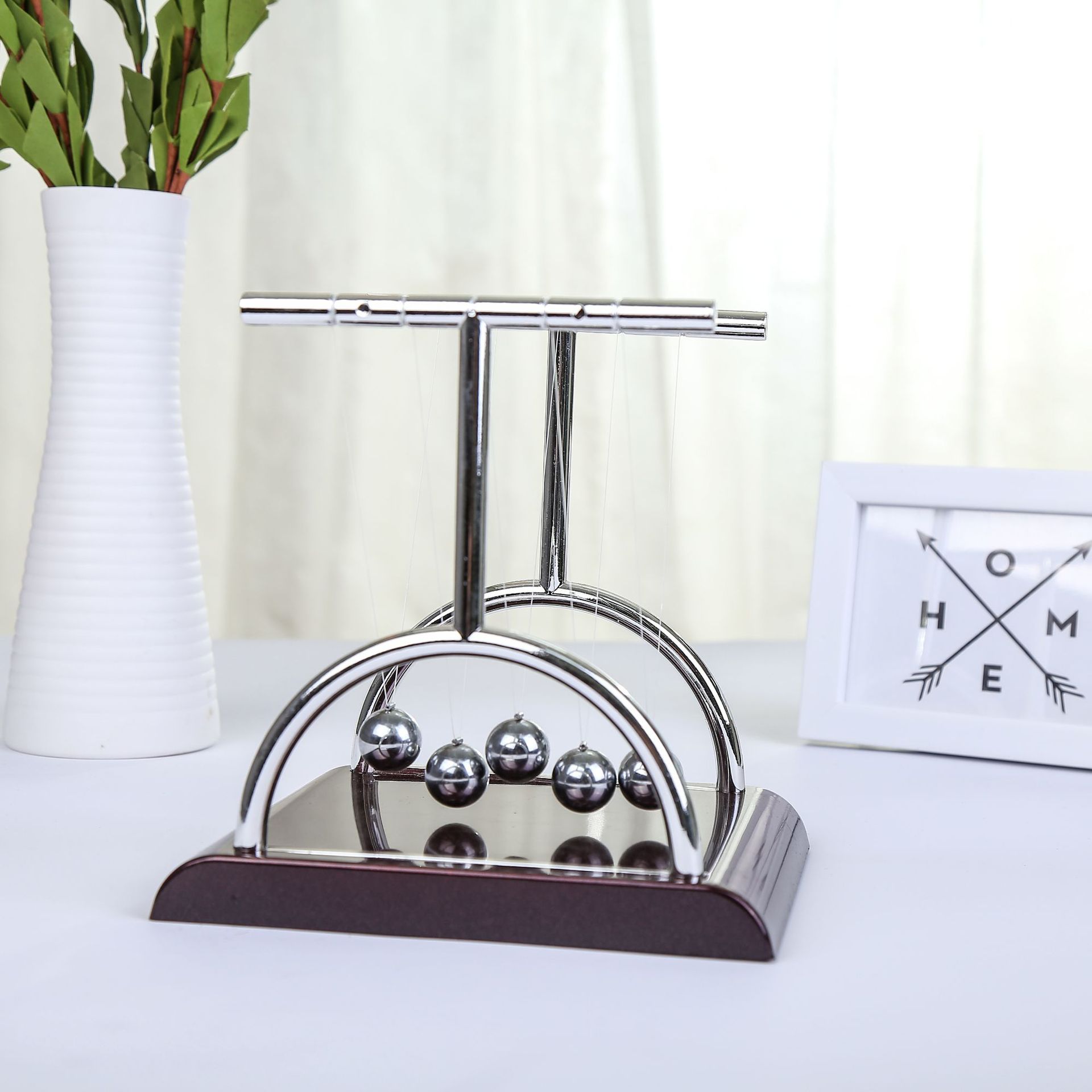 创意经典牛顿摆球撞球 居家装饰摆件碰碰球工艺礼品 商务礼品批发