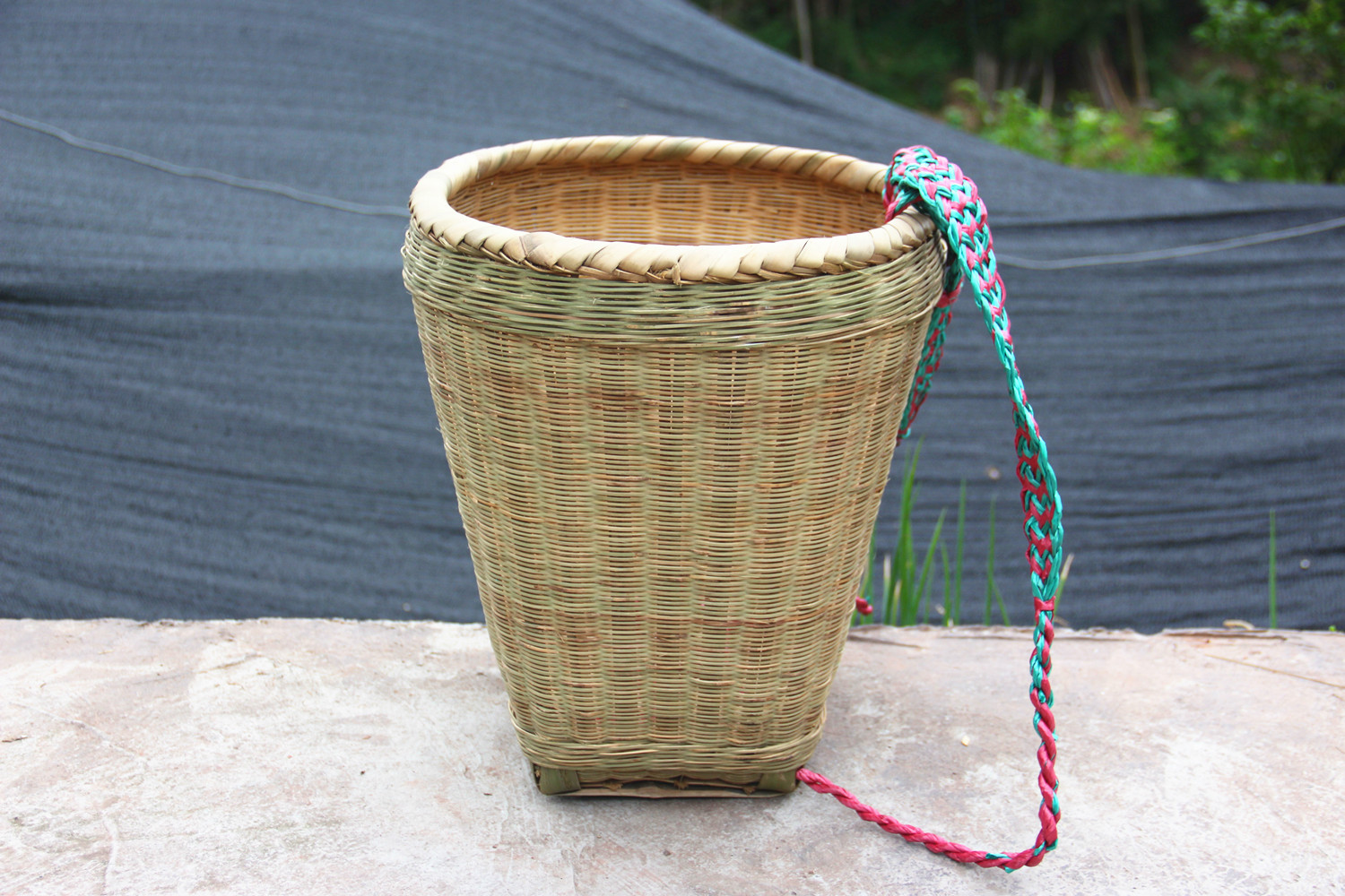 竹背篓精编手工竹编家用四川背篼买菜竹筐成人可做舞蹈道具装饰