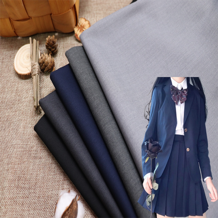 乐旭tr双层斜纹哔叽480克 dk/jk制服 水手服 西装 职业装优质面料