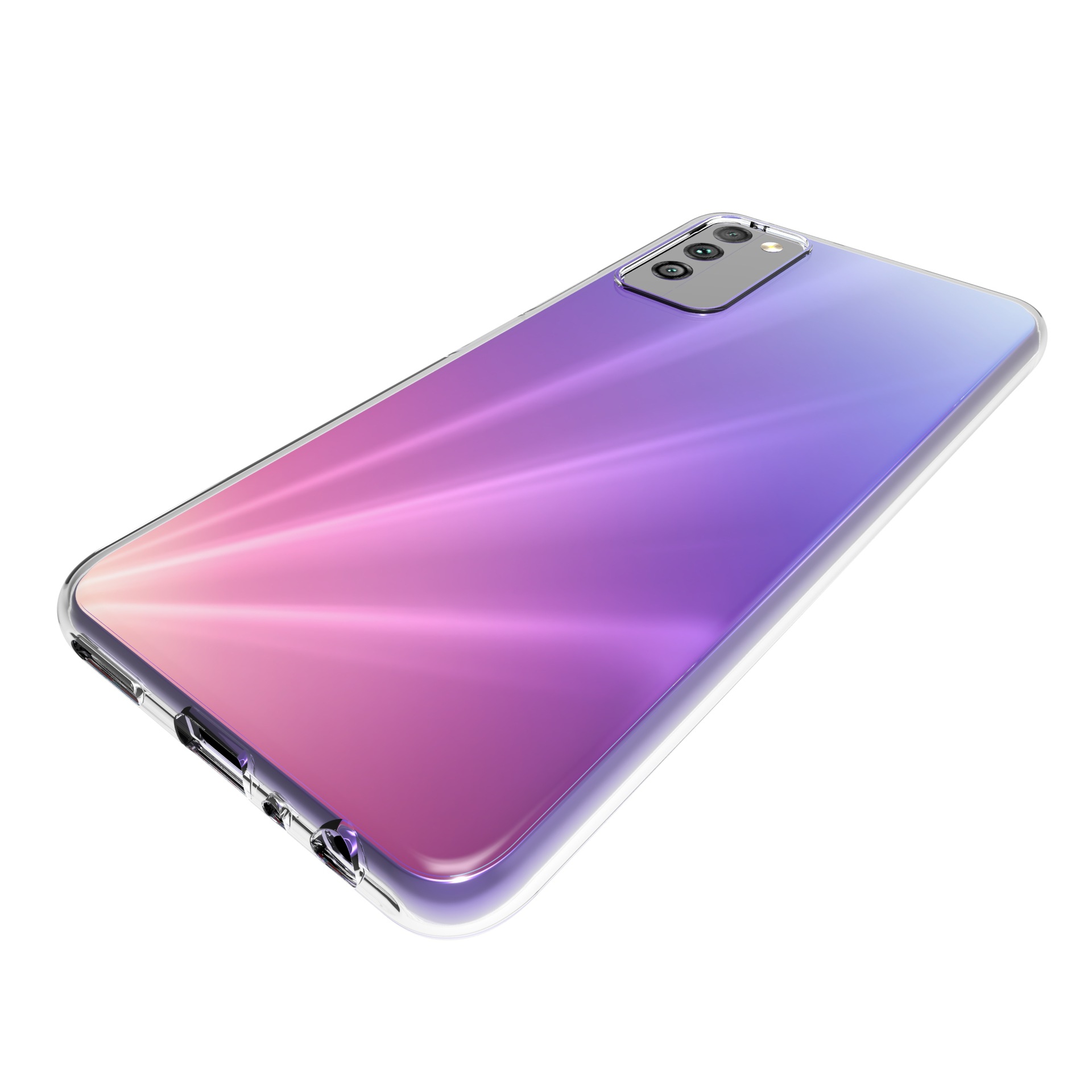 工厂直销honor 30青春版光面防水印内点纹透明tpu适用手机保护套