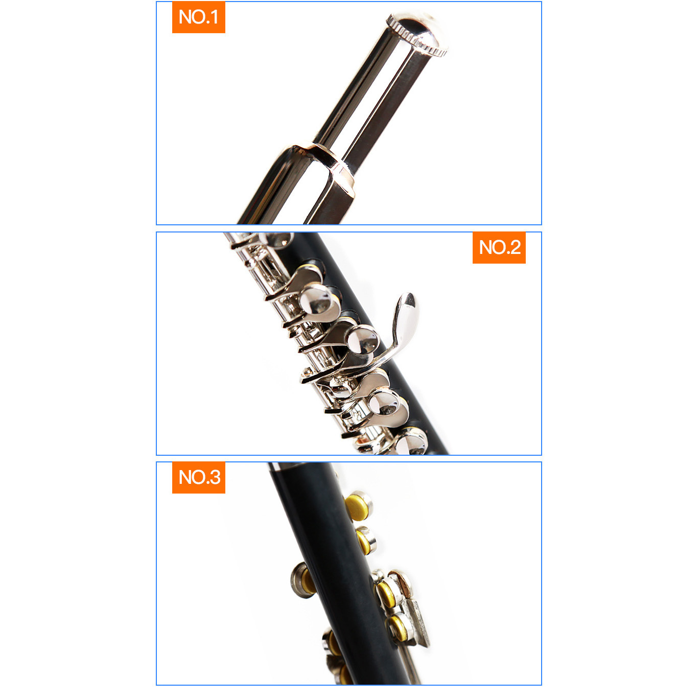 c调镀银短笛 镀银短笛 乐器笛子 abs管体黑色短笛 精制仿皮盒