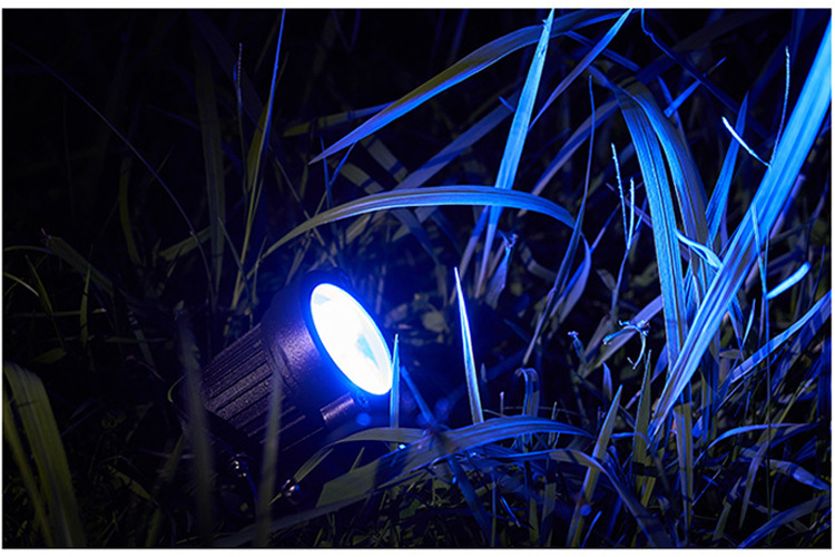 led防水户外射灯3w 广场草坪景观投射灯庭院花园树木七彩色投光灯