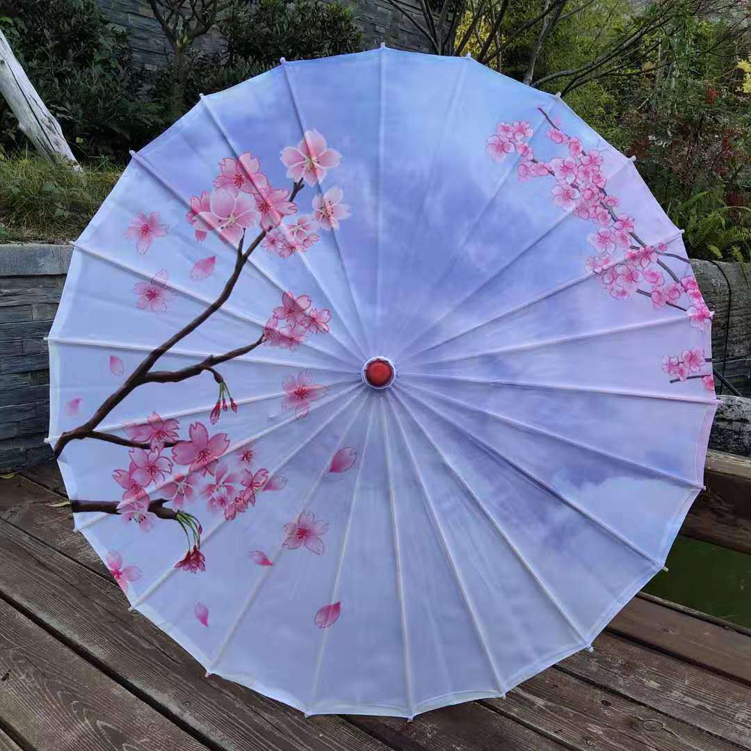 古风画工艺油纸伞手工制作防小雨吊顶装饰场景拍照舞蹈走秀绸布伞