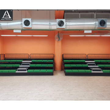 定制学校室内小型自动伸缩看台 美式钢结构活动看台