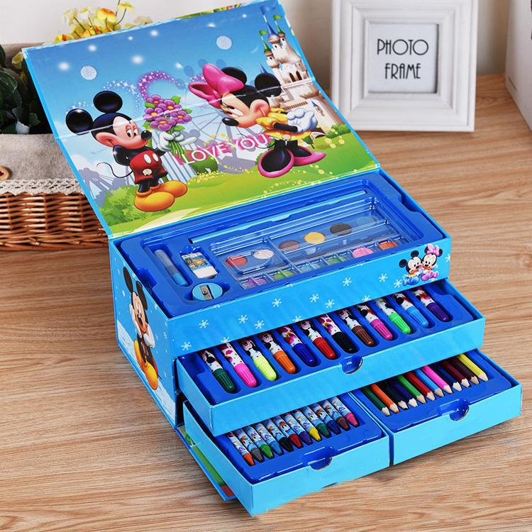 Pencil Set Kindergarten Drawing Pencil Crayon Three-Layer Watercolor Pen Children's Gift School Supplies