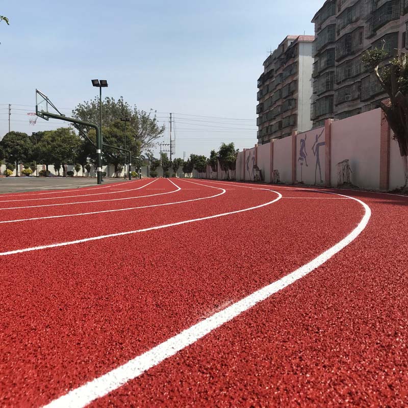 厂家以诺13mm厚塑胶跑道面层材料安全环保epdm跑道透气型橡胶跑道