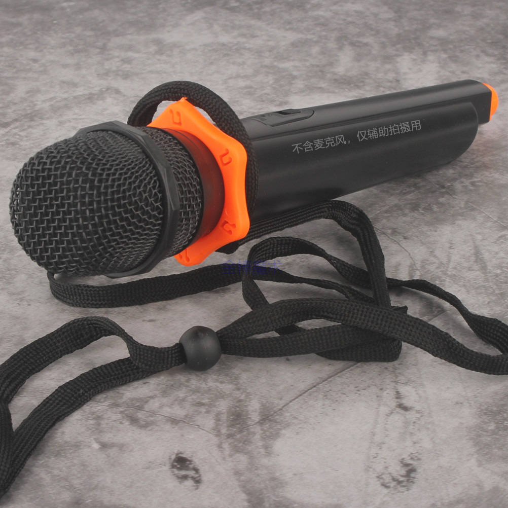 随身话筒架 魔术师主持人键盘吉他弹唱腹语舞台配件 麦克风挂 50g