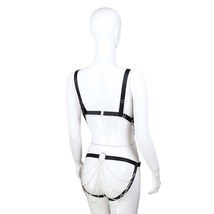 情趣女用道具性感激情铁链服装镂空透视可调节弹力衣服女性用品