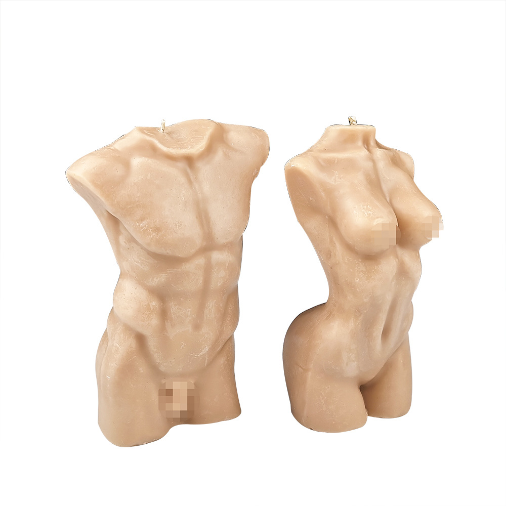 diy人体蜡烛模具男体模特香薰蜡烛女体3d立体手工皂硅胶模具