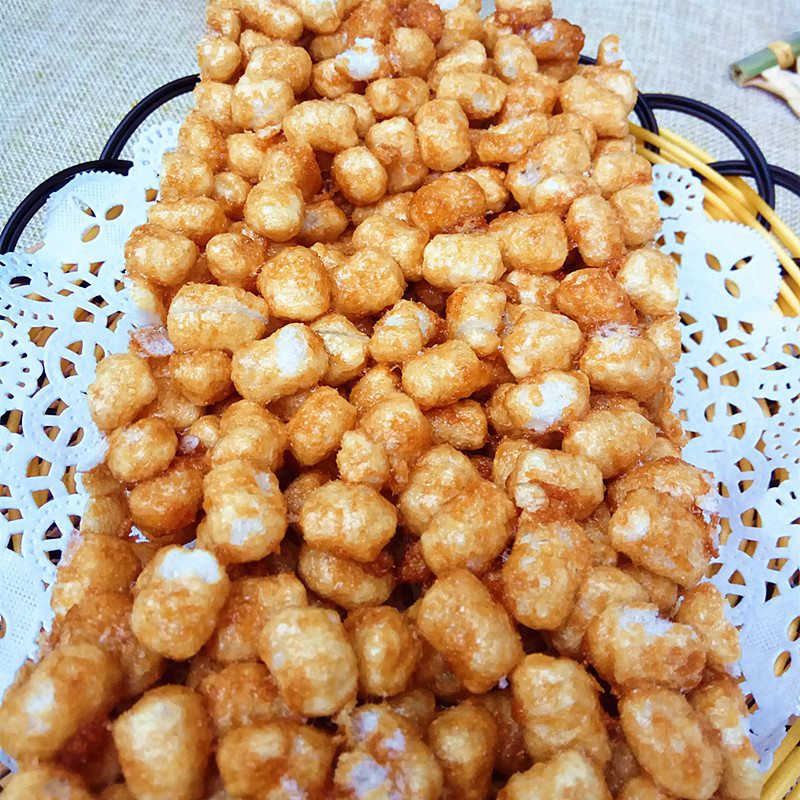 湖南祁东特产松子糖米花糖焦米糖传统老式手工炒米糖休闲食品工厂