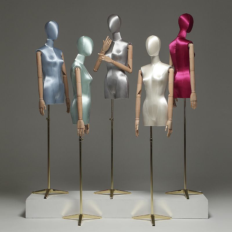 模特架子 展示架婚纱丝缎模特女立体服装橱窗展示模特道具假人模