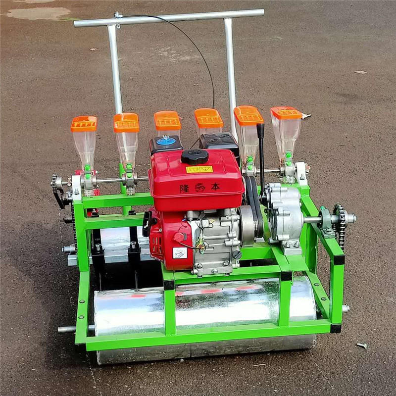四轮带韭菜播种机 多功能小型谷子白菜播种机 手推式油菜播种机
