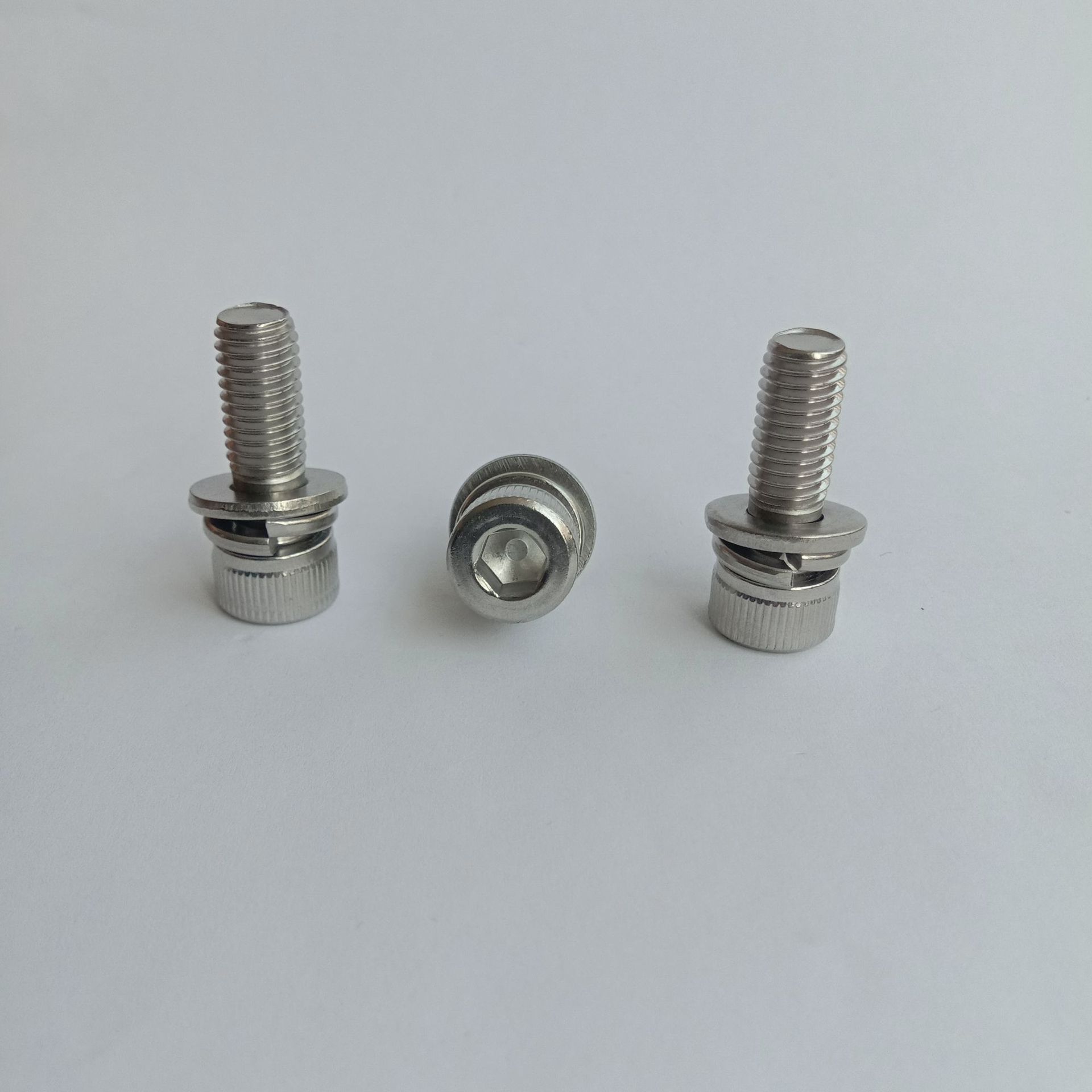 304不锈钢din912弹垫平垫组合螺丝 内六角螺钉弹垫平垫圈组合件
