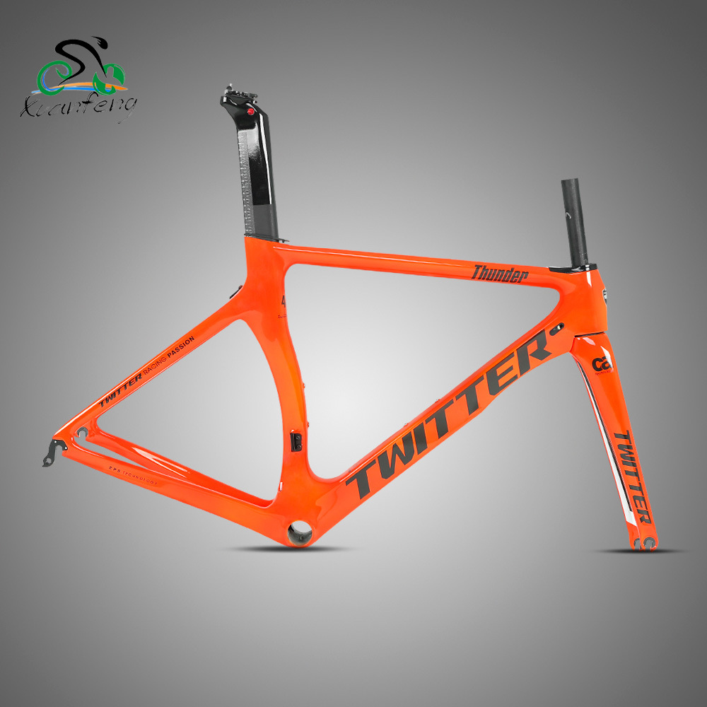 twitter thunder公路车架碳纤维气动破风700c自行车配件送碗组