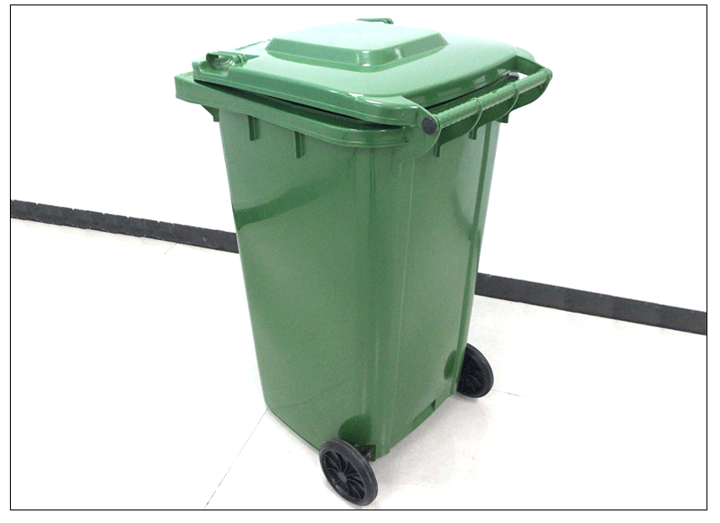环卫挂车垃圾桶 户外可移动加厚型240l垃圾桶 双轮手推垃圾桶