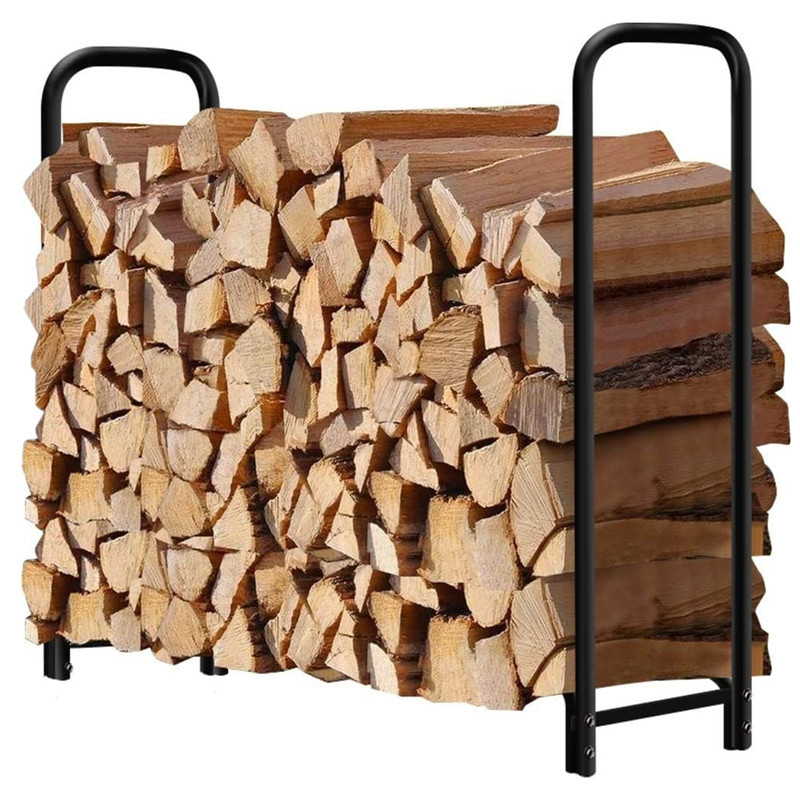 金属 圆管铁艺木头收纳架 木材堆放架 柴火架 木柴存储架 可拆装