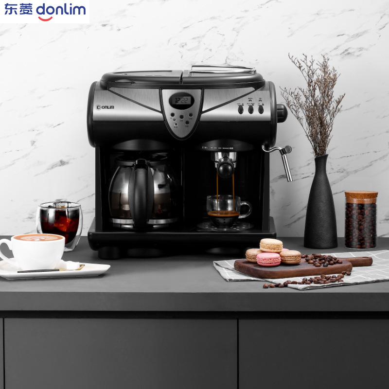 东菱dl-kf7001意大利式咖啡机家用商用全自动蒸汽奶泡意式咖啡机