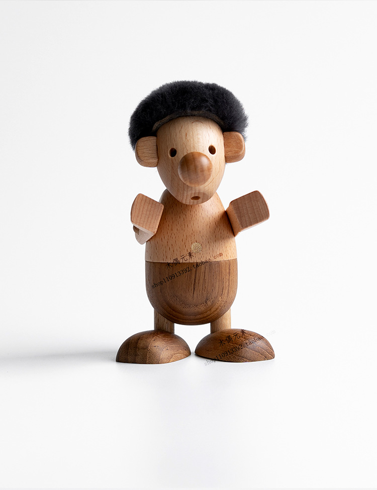 丹麦大鼻子 北欧创意木质玩偶木玩个性礼物装饰品搞怪摆件