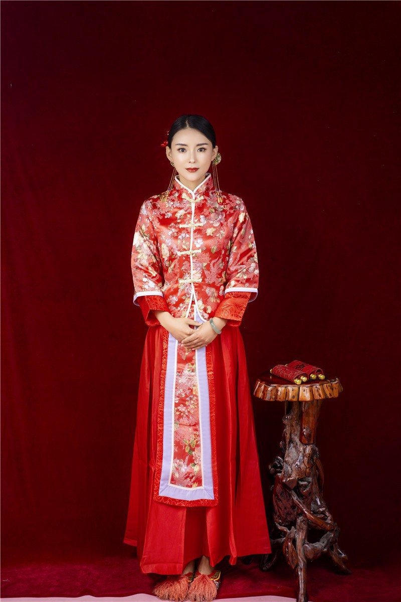 秀禾服新娘结婚新款中式婚纱礼服嫁衣敬酒服古装婚服结婚衣服秀和