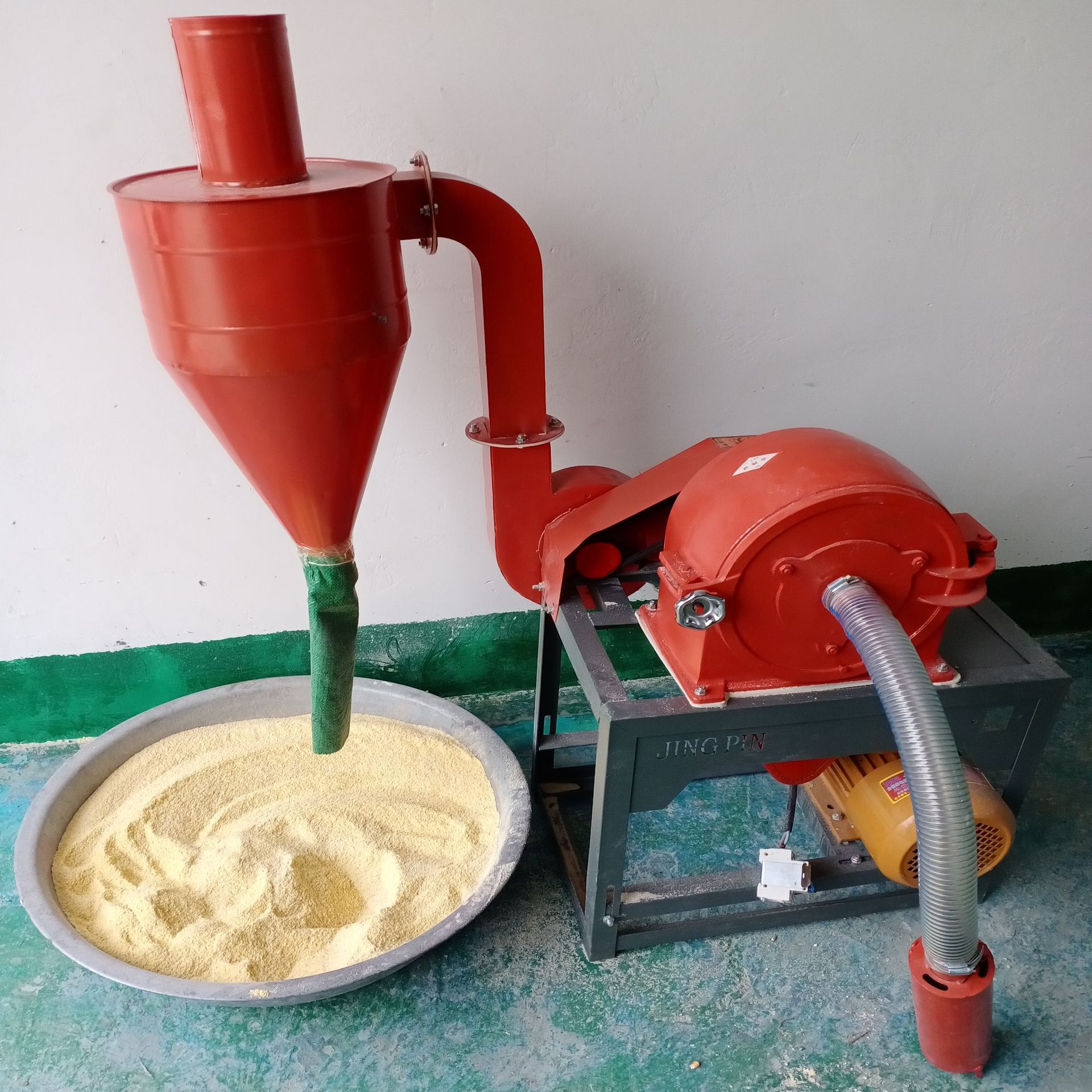 家用电自吸玉米粉碎机 无尘收料 谷类大料细碎机中草药化工粉碎机