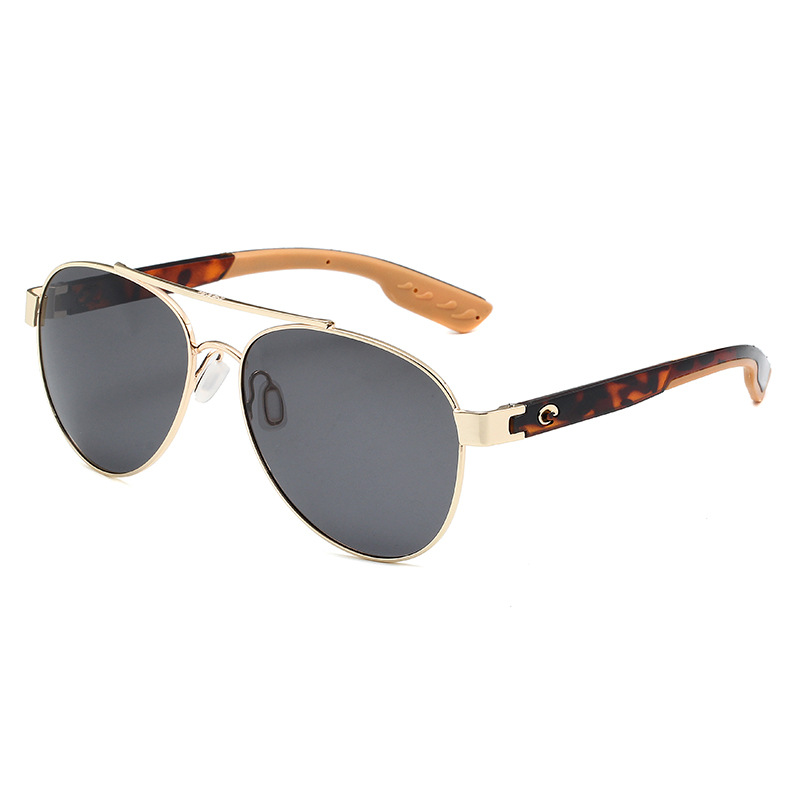 costa偏光太阳镜金属半框冲浪眼镜骑行墨镜硅胶镜腿眼镜