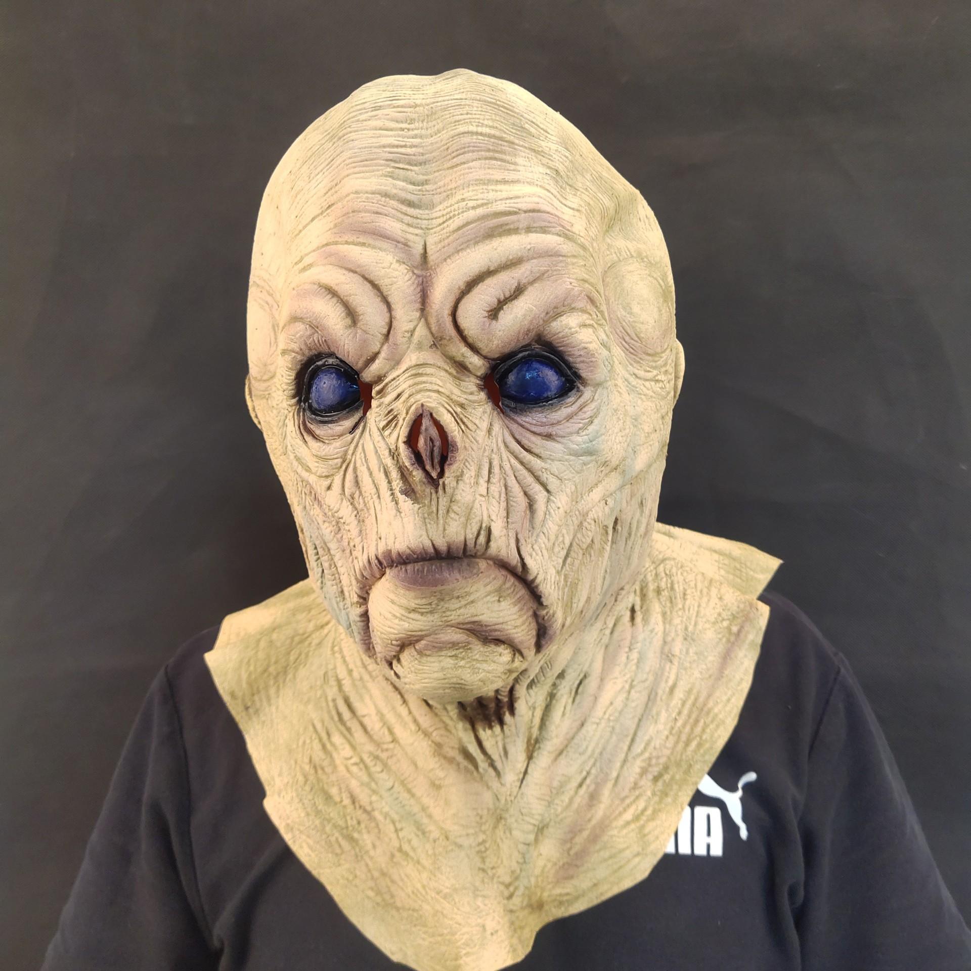 万圣节恐怖面具黎明杀机外星人屠夫异型装扮演出道具头套