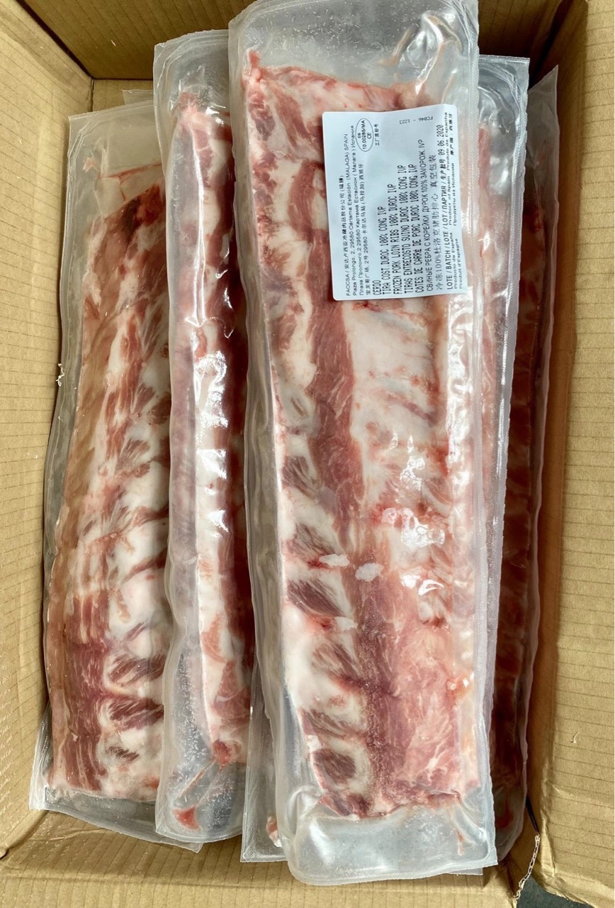 西班牙杜洛克黑猪肋排心社区生鲜商超黑猪猪排骨猪肉猪排五花批发