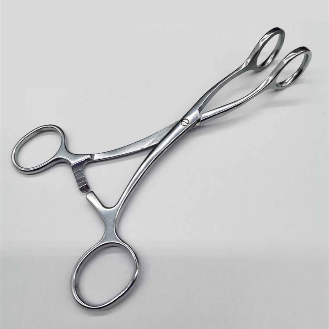 不锈钢医用舌钳拉舌钳口腔科检舌钳牙科钳子17cm口腔科器械医院用