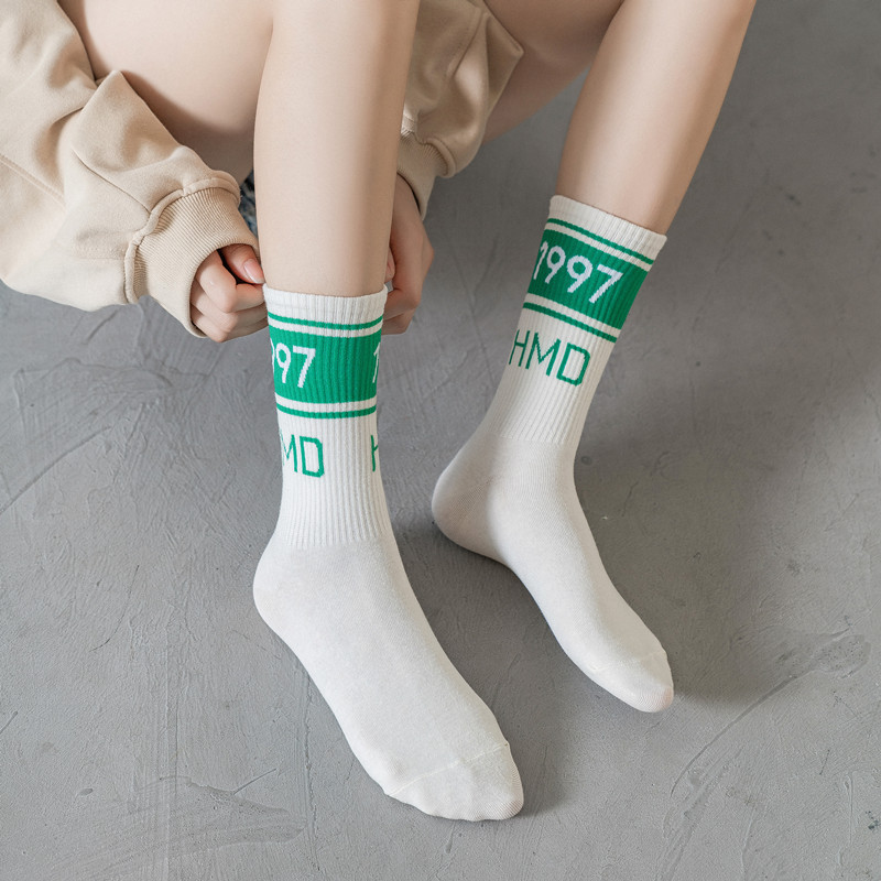 Thigh High Socks Autumn New European and American Street Hip Hop Fashion Brand Douyin Online Influencer American Baseball Fashion Tube Socks