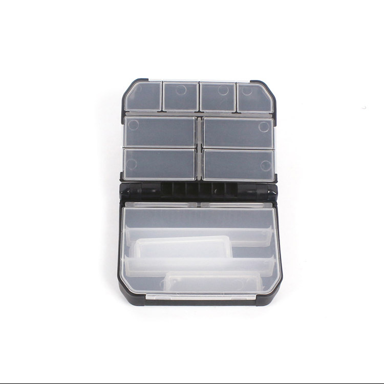 小号配件盒鱼钩盒路亚钓鱼软饵拟饵盒假饵双层工具盒多功能分类盒