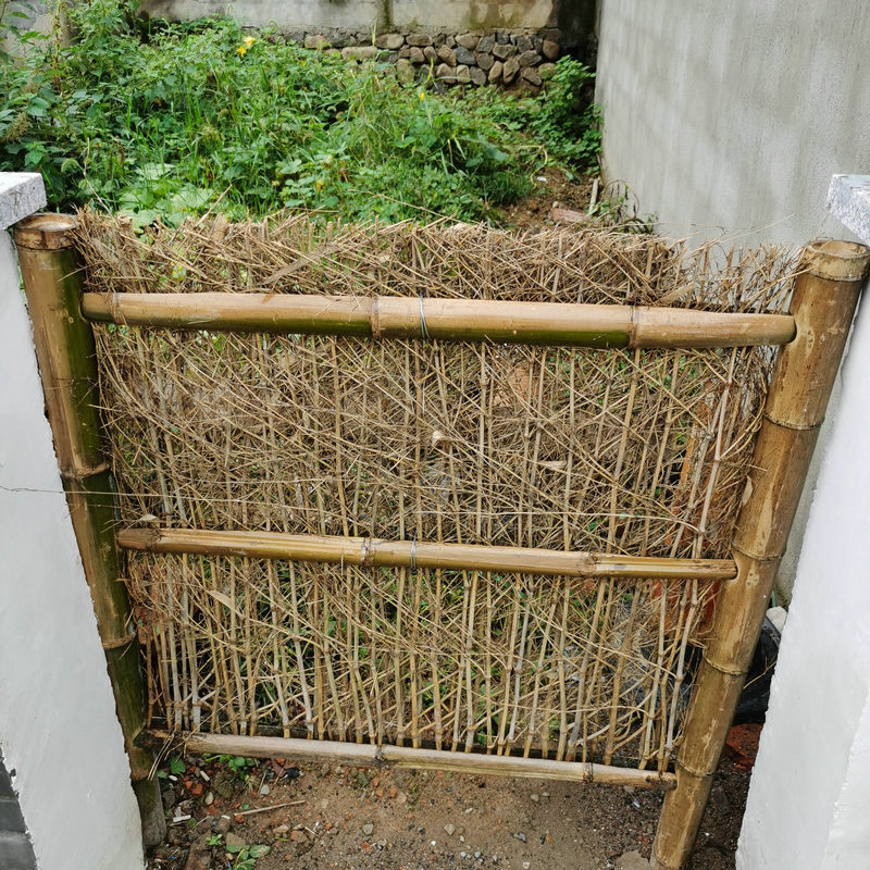 日式庭院围挡室内外竹子隔断挡墙屏风栅栏竹篱笆栅栏围栏竹枝装饰