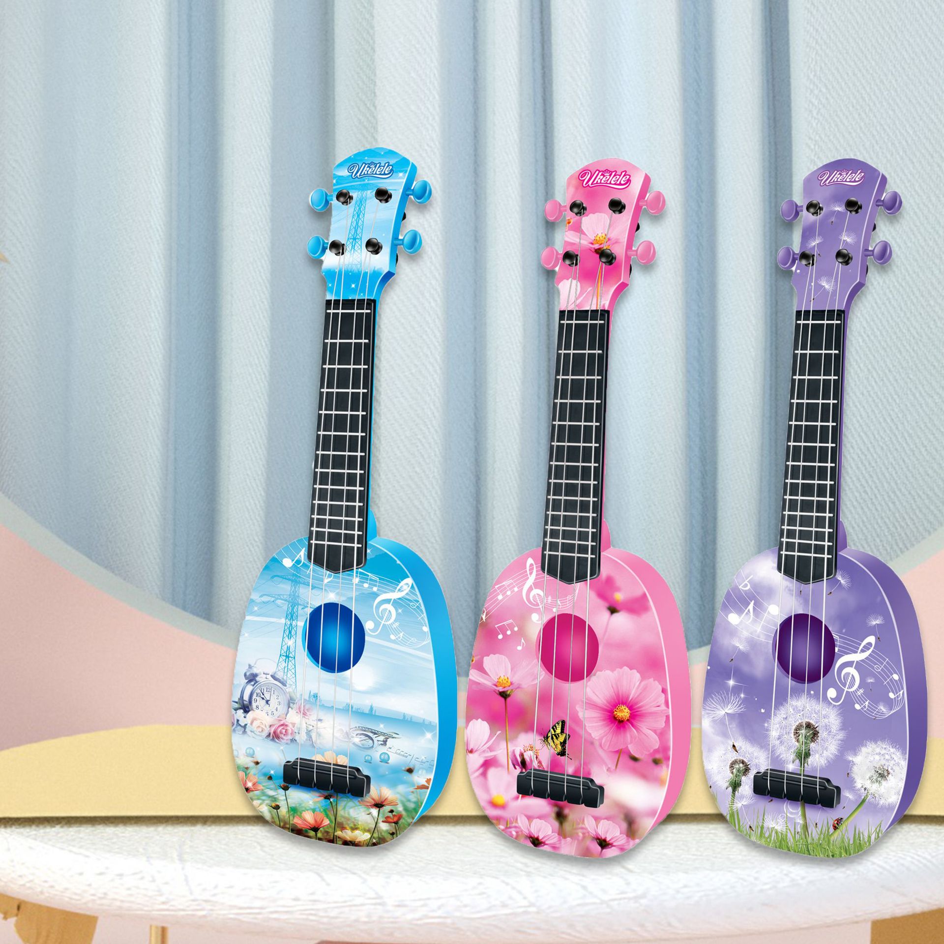儿童启蒙乐器类玩具尤克里里吉他玩具亲子交流塑料玩具14882