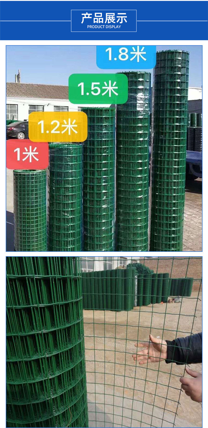 供应果园圈地荷兰网养殖专用绿色浸塑围栏 圈地养鸡包胶铁丝网