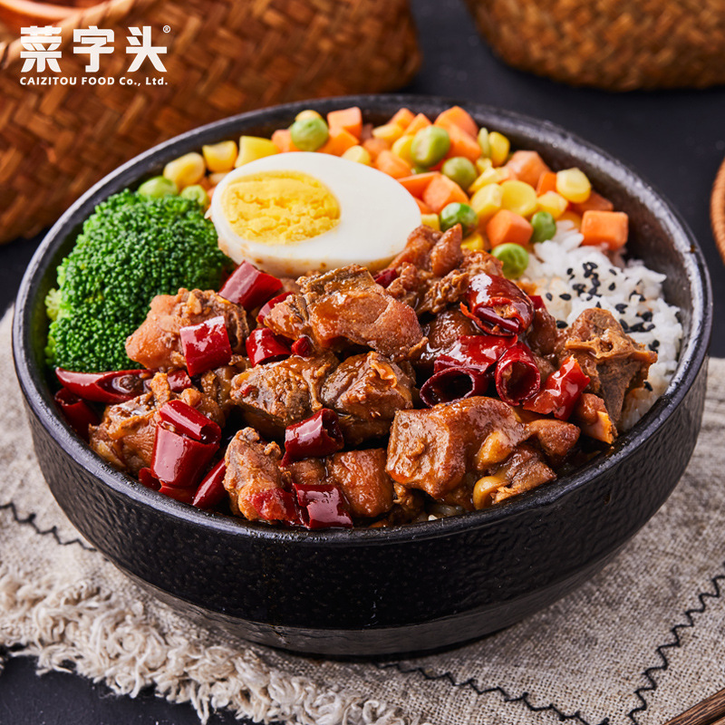 菜字头辣子鸡200g料理包方便速食快餐用菜肴包批发冷冻速食调理包
