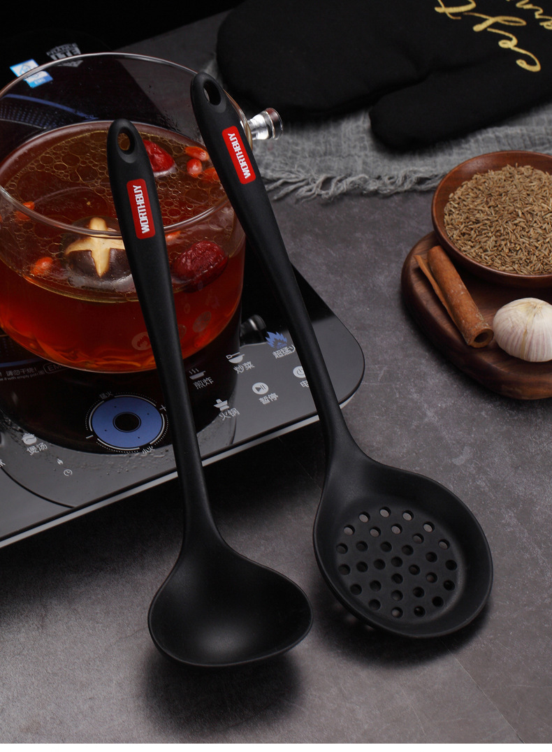 硅胶厨具5件套家用硅胶锅铲煎炒勺铲厨房烹饪工具不粘锅套装批发