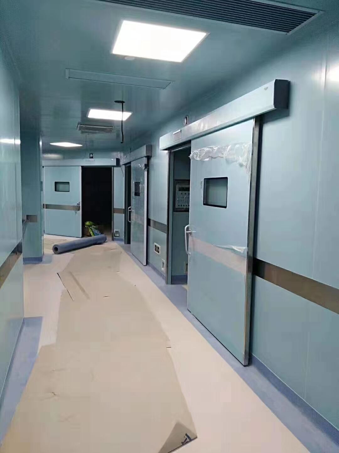供应脚感应气密自动门 铝板喷涂医用门 无尘车间电动感应门
