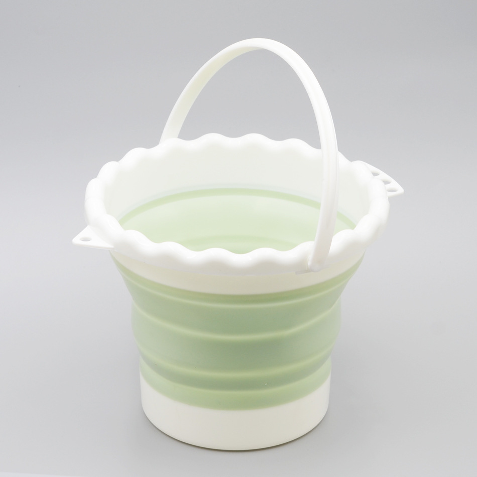 硅胶水筒水粉颜料洗笔筒涮笔筒隔层可折叠伸缩水桶