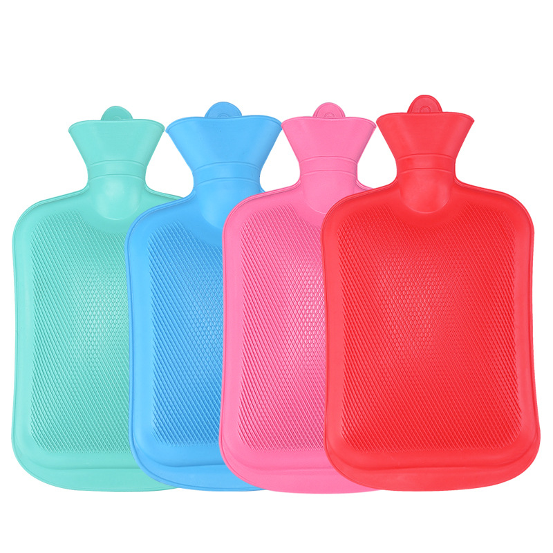 Rubber PVC Hot Water Bottle Cloth Cover Explosion-Proof Hand Warmer Large Thickening Thermal Insulation Hot-Water Bag Factory Wholesale