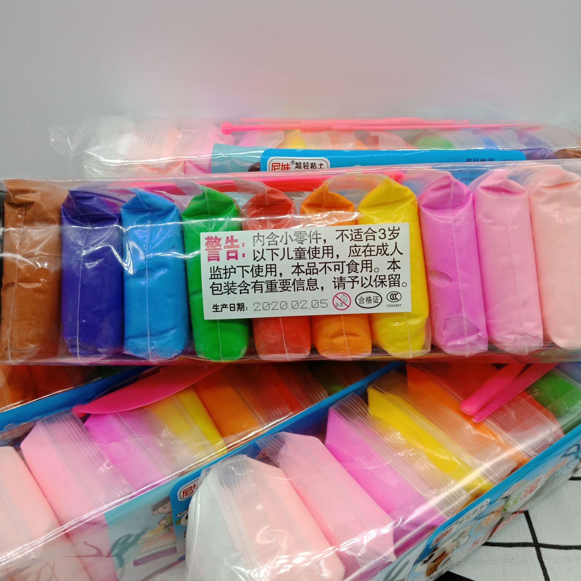 批发12色袋装超轻黏土 橡皮泥 儿童手工diy超轻粘土 5d粘土玩具