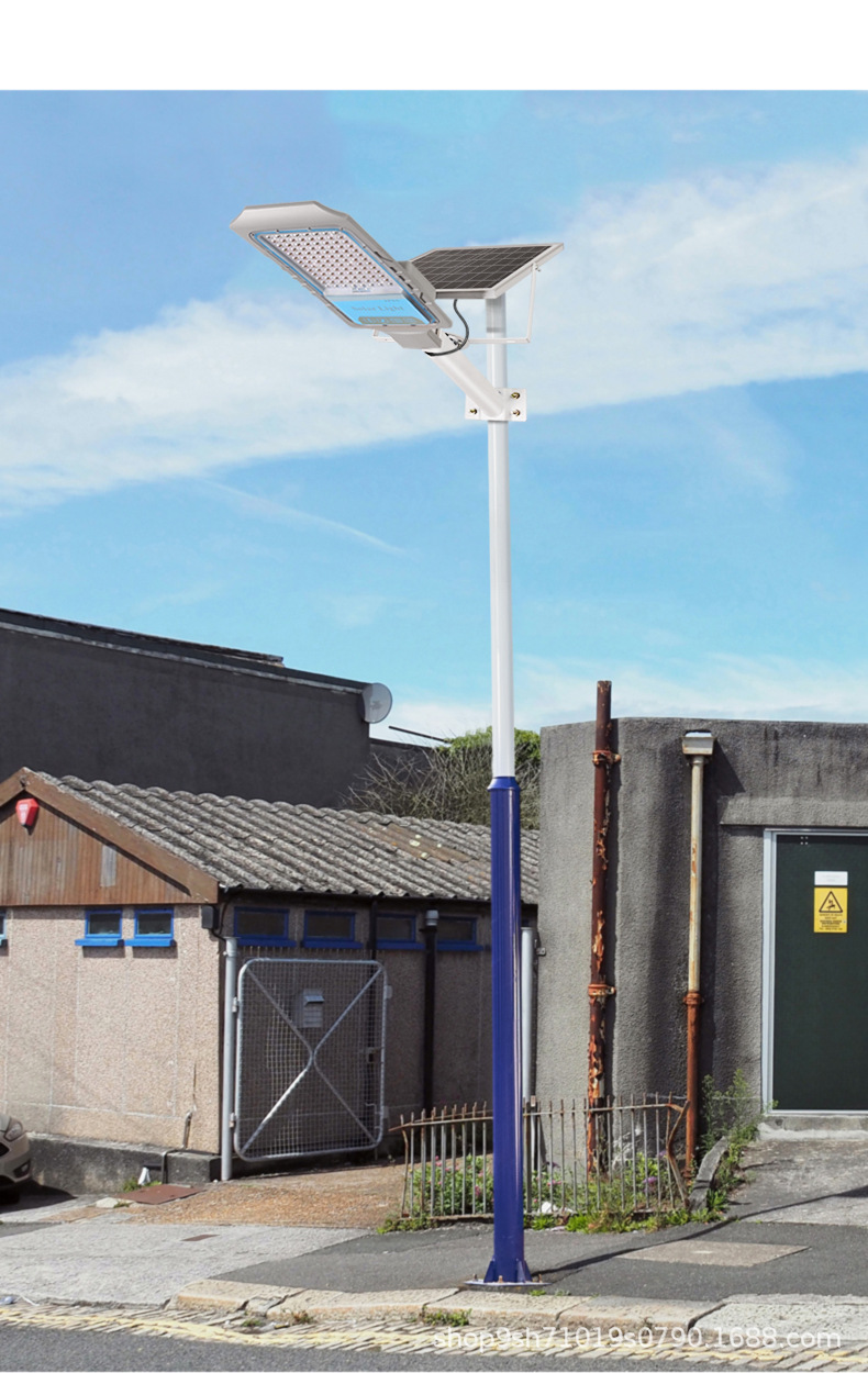 led新款透镜太阳能路灯分体式户外太阳能金豆款路灯头庭院灯100w