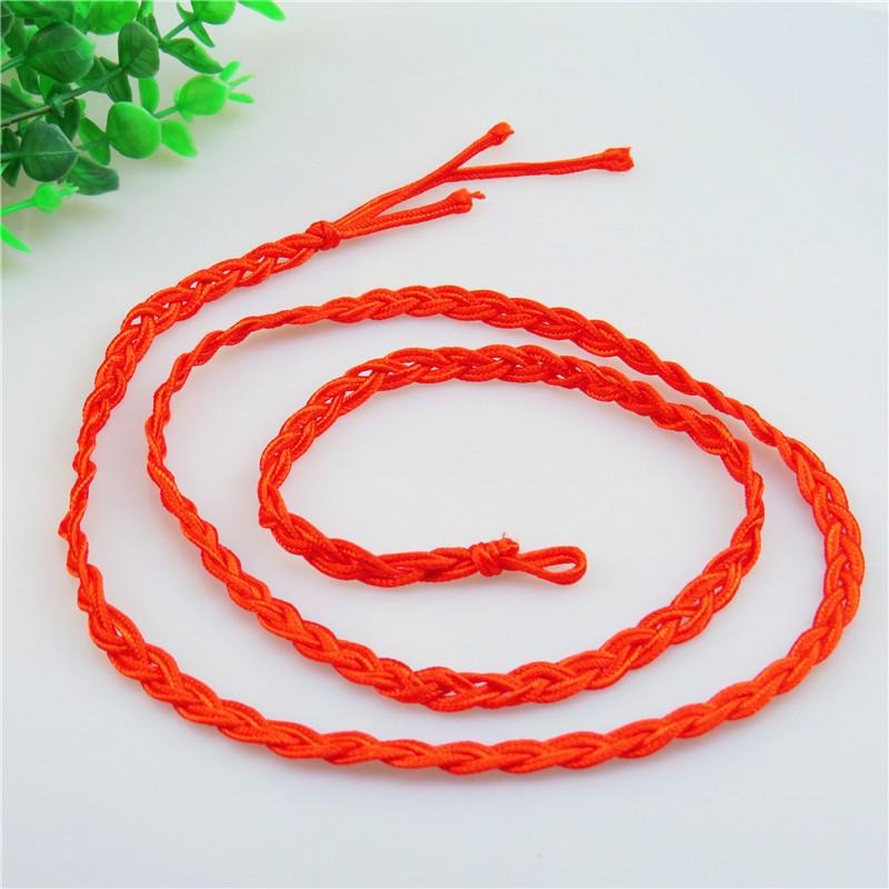手工编织红绳腰链本命年招财转运红腰带中国风节节高绳编腰链