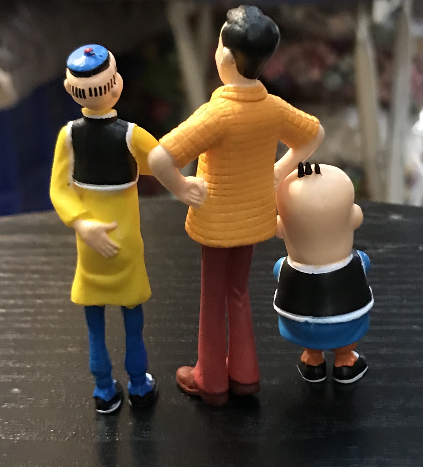 3款怀旧漫画老夫子公仔模型摆件