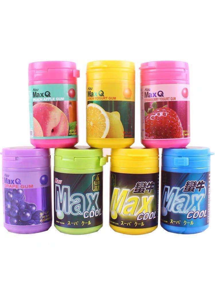 中国台湾蛮牛max cool无糖口香糖葡萄/草莓/柠檬/薄荷/蜂蜜50g/罐