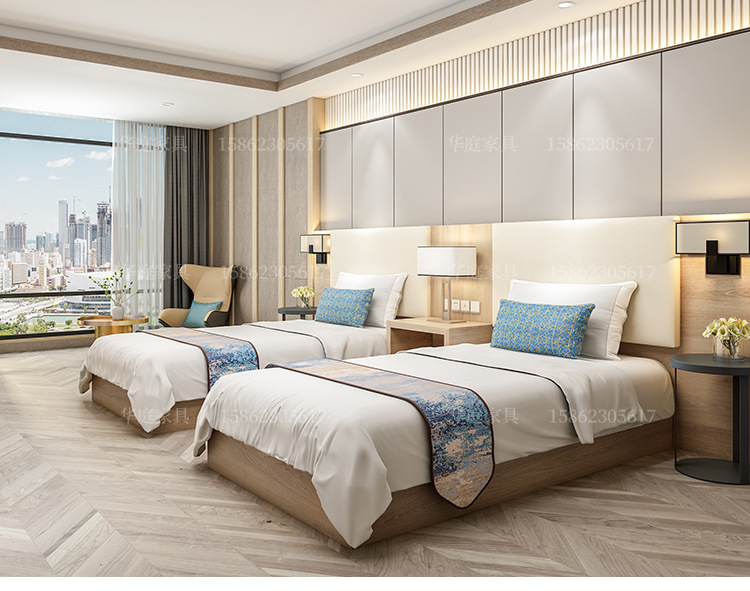 铭庭酒店家具标间全套宾馆床客房床快捷宾馆民宿公寓星级套房定制