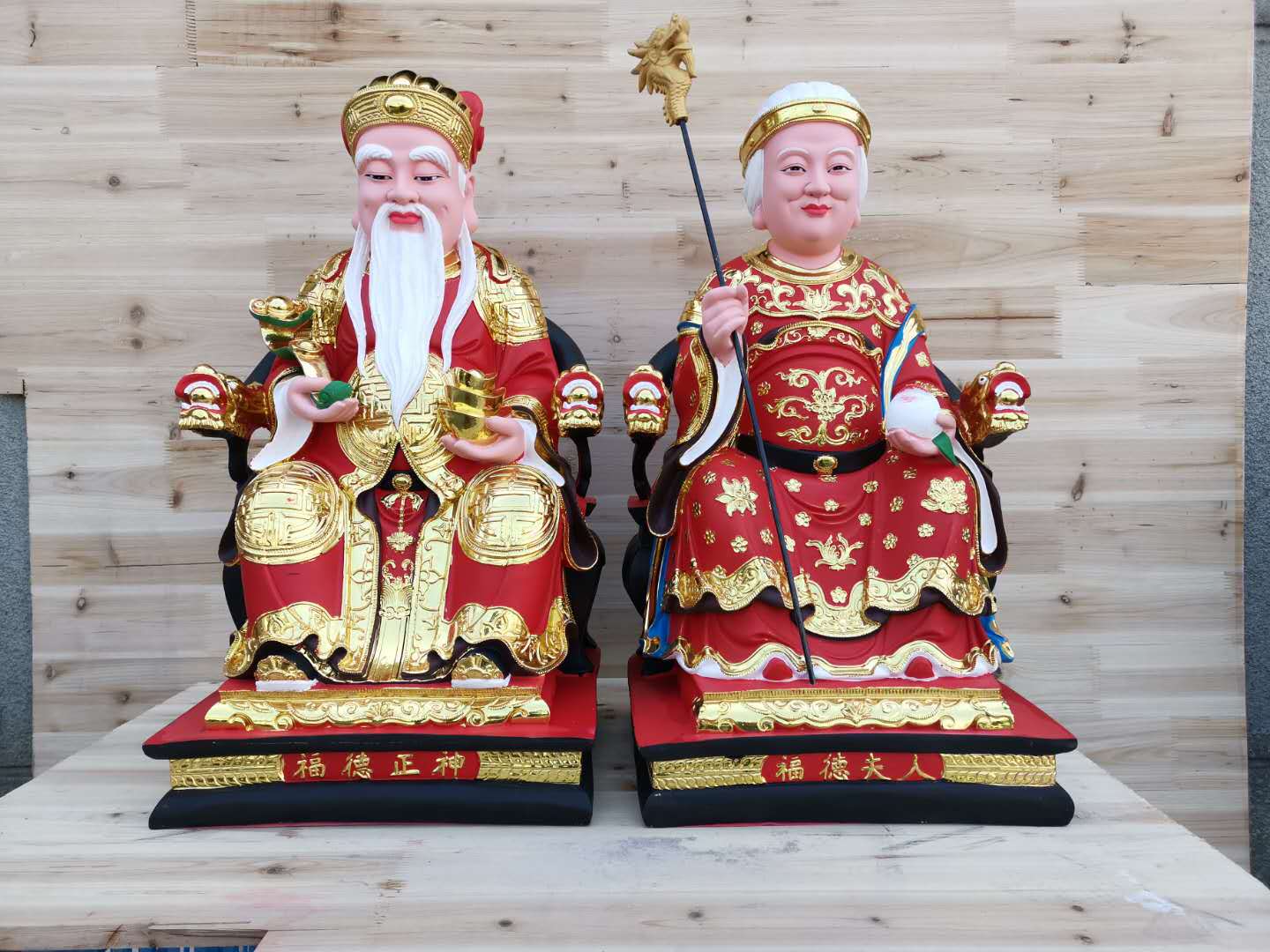 土地公神像图片土地婆神像图片树脂玻璃钢河南佛像厂直销