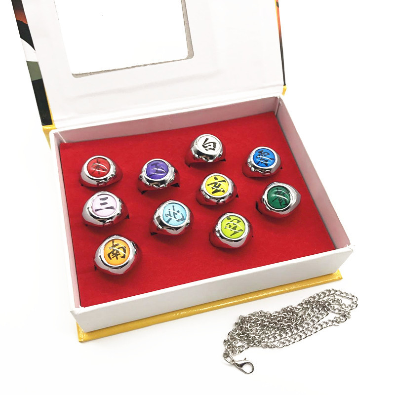 动漫 晓组织戒指 宇智波鼬 佩恩 指环 套装10件套