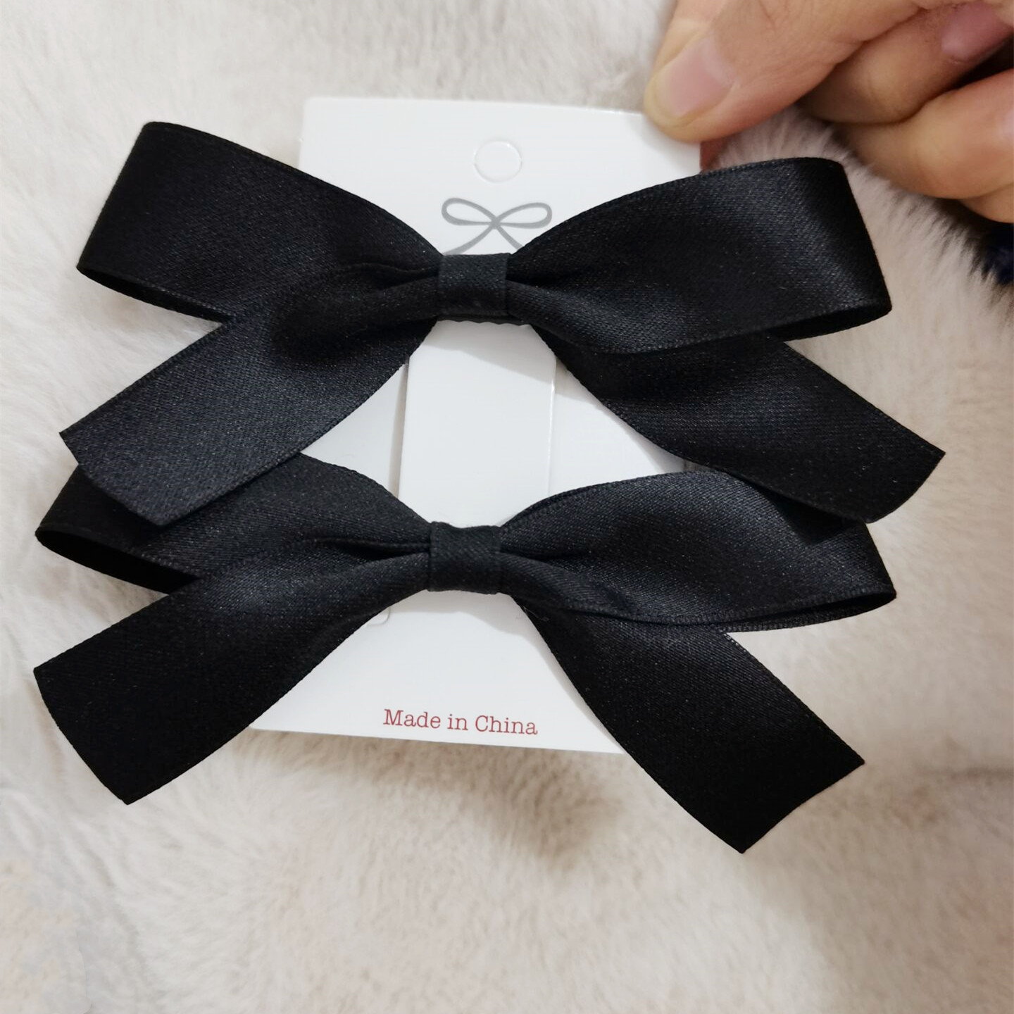 女儿们的恋爱金晨同款黑色蝴蝶结发夹侧边小夹子少女网红新款头饰