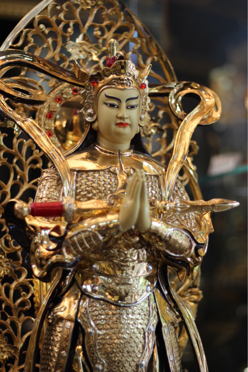 否 尺寸 89厘米 规格 铜彩,铜鎏金 是否进口 否 佛像种类 韦驮菩萨