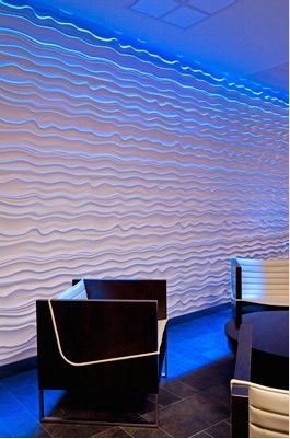 专卖店形象墙背景墙波浪板家具波浪板立体波浪板实木波纹板p35