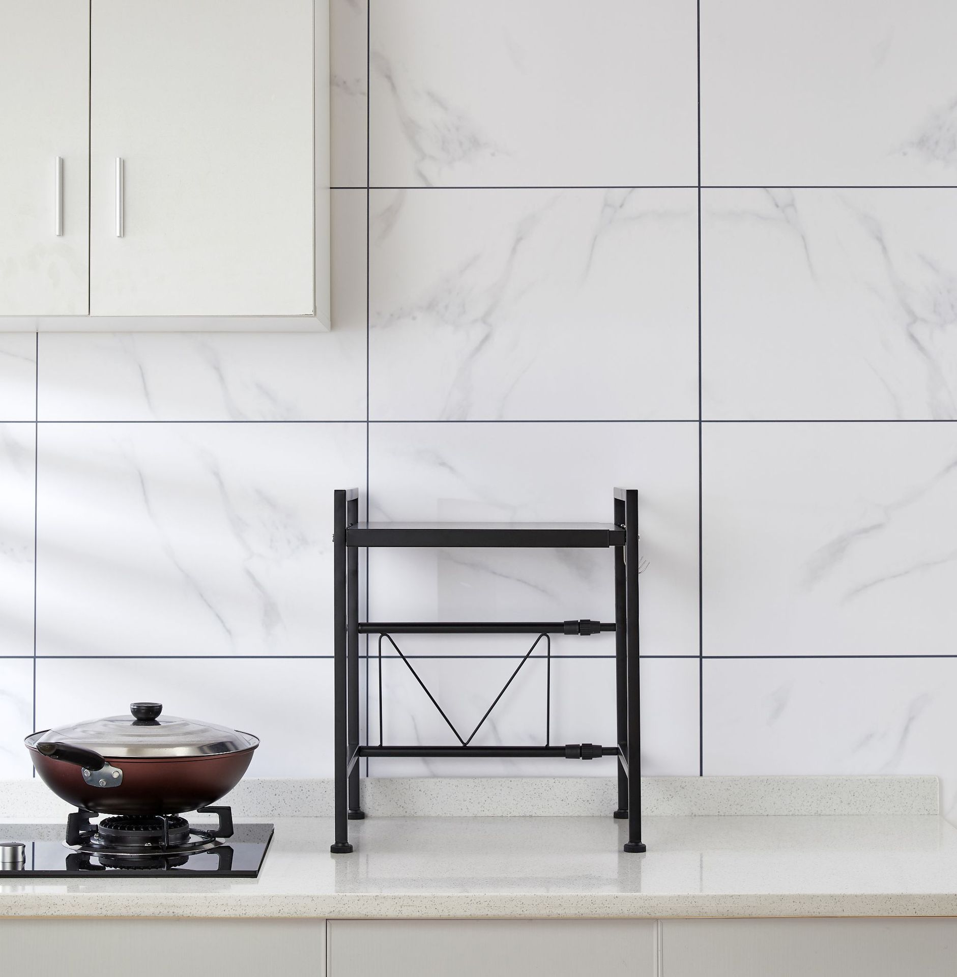 可伸缩厨房用品微波炉架烤箱收纳多层台桌面电饭锅橱柜厨房置物架